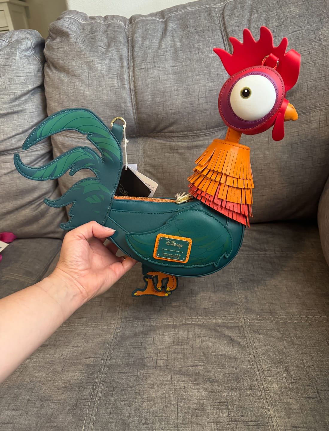 Customer photo review of Loungefly Disney Moana Hei Hei Figural Crossbody Bag
