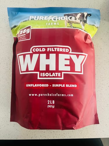 Customer photo review of Whey Protein Isolate Unflavored