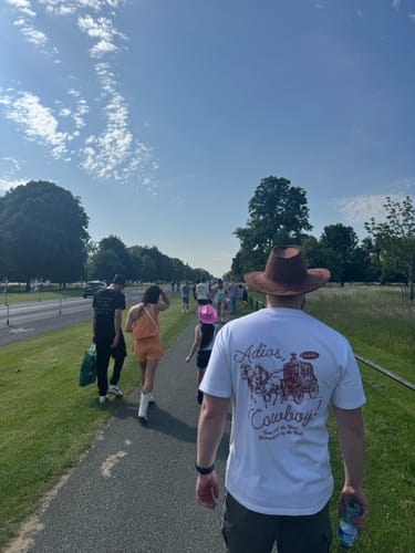 Customer photo review of Adios Cowboy - Faded Heavy Tee