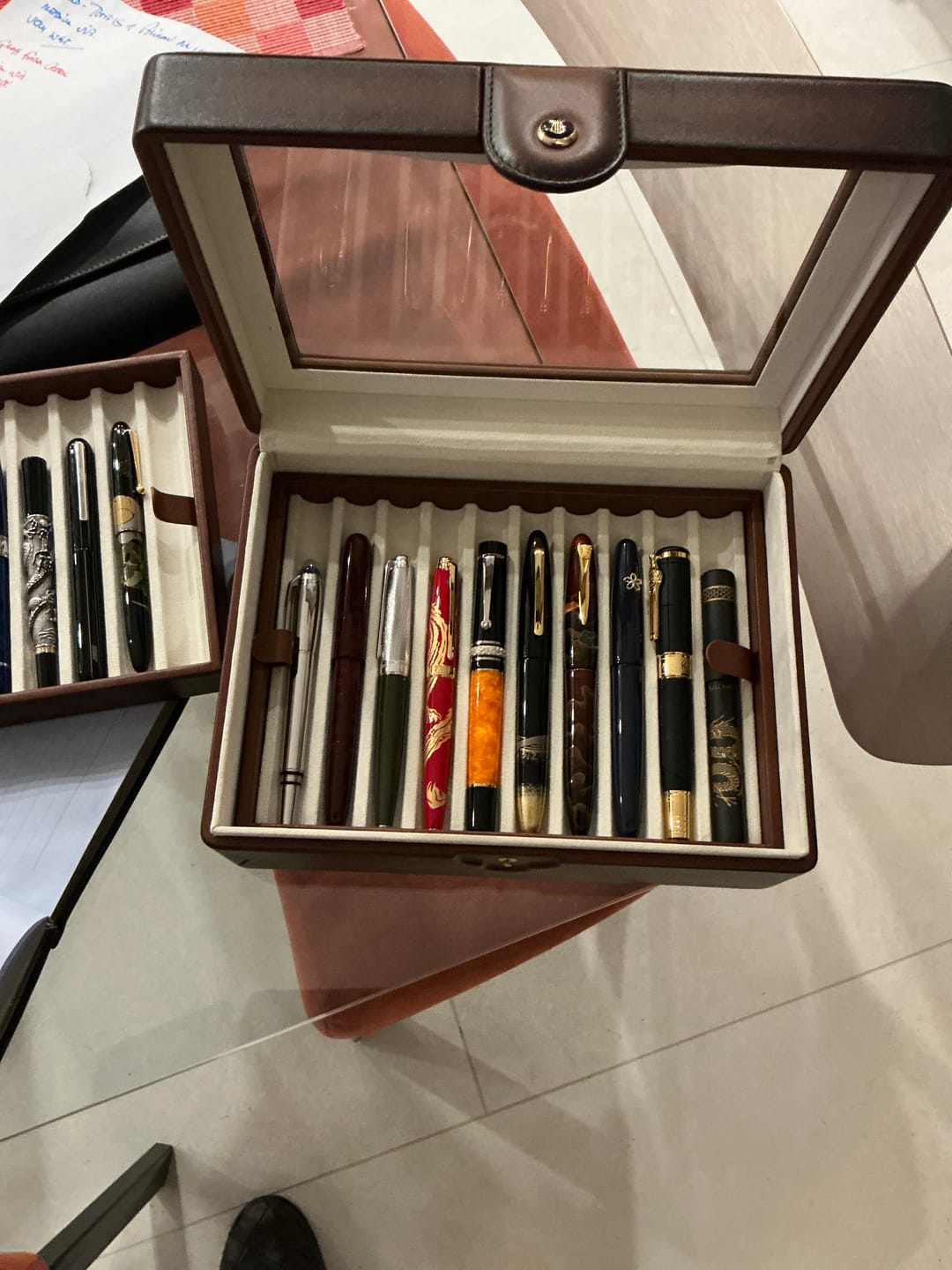 Customer photo review of Hemingway Cognac Pen Chest