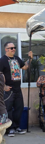 Customer photo review of Doing Papá Sh*t Loteria T-Shirt