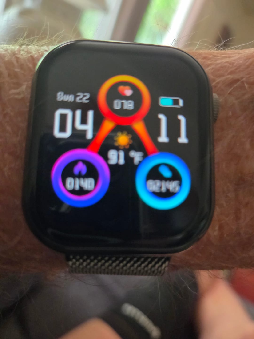 Customer photo review of Bearscome Blood Sugar Blood Pressure Blood oxygen Sleep Monitoring Waterproof Smartwatch