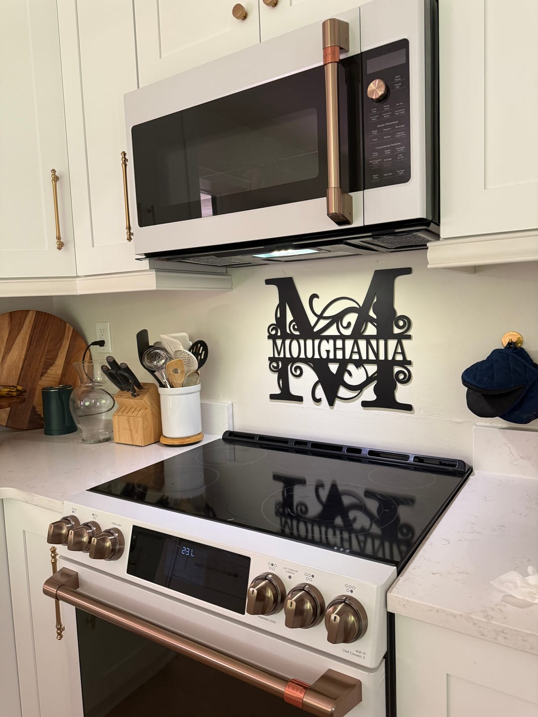 Customer photo review of Metal Split Letter Vine Monogram | Customizable Wall Art | Indoor Outdoor | Up to 46" | Over 20 Color Options