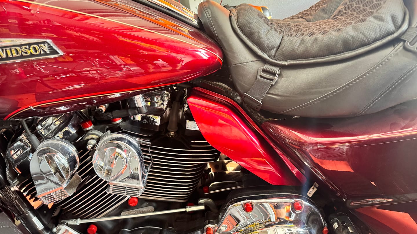 Customer photo review of Mid Frame Air Deflectors & Heat Shield for 2009-2025 Harley Touring Models