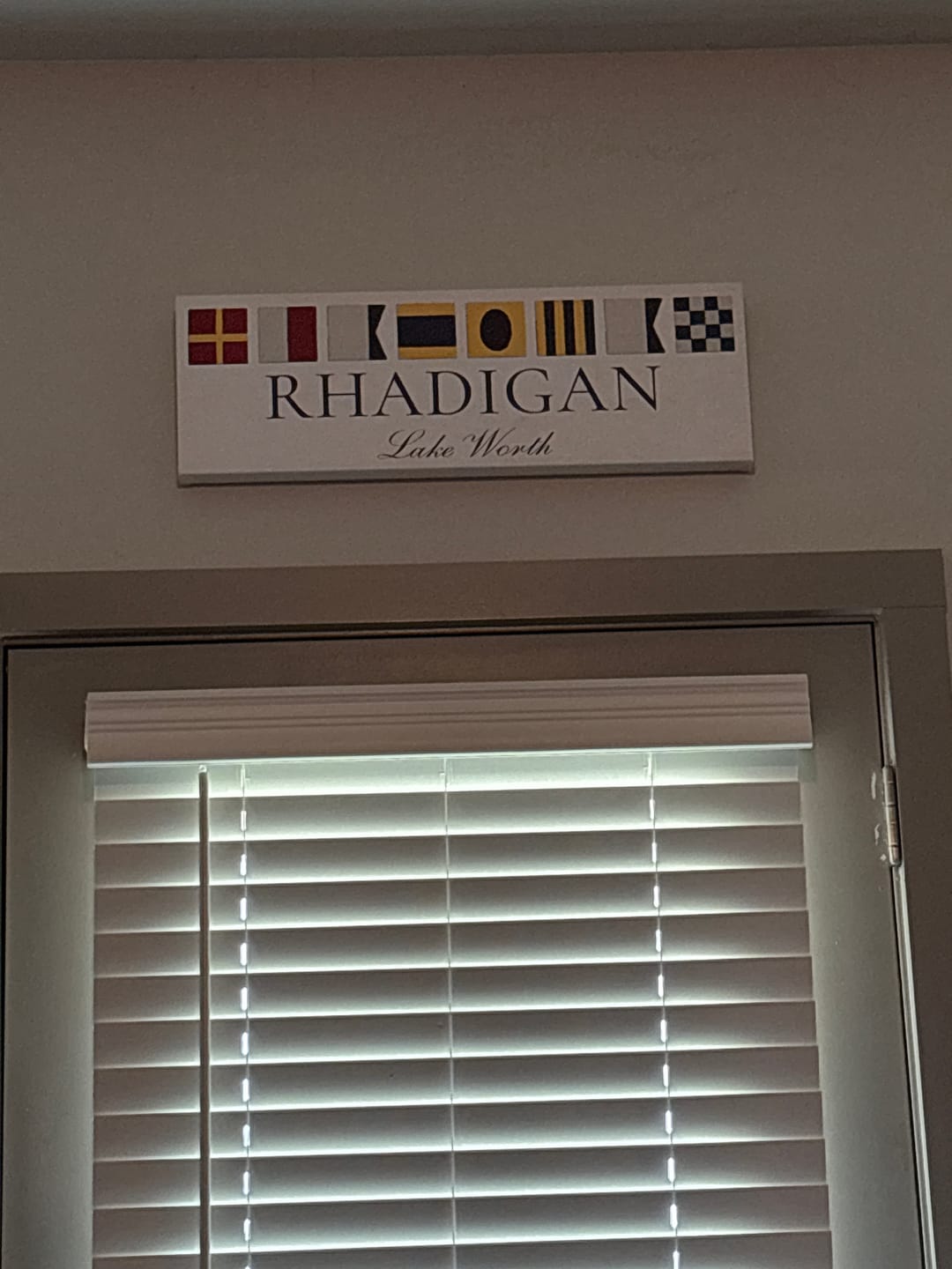 Customer photo review of Personalized Nautical Flags Wall Decor