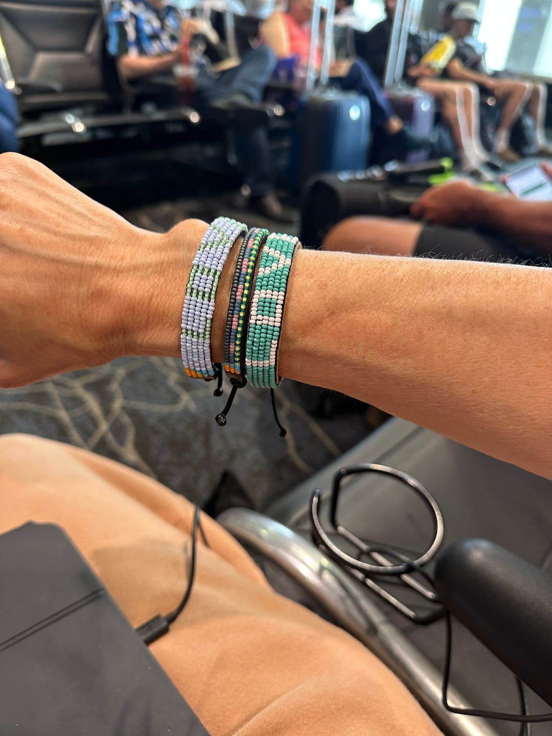 Customer photo review of LOVE Bracelet - Blue/Mint