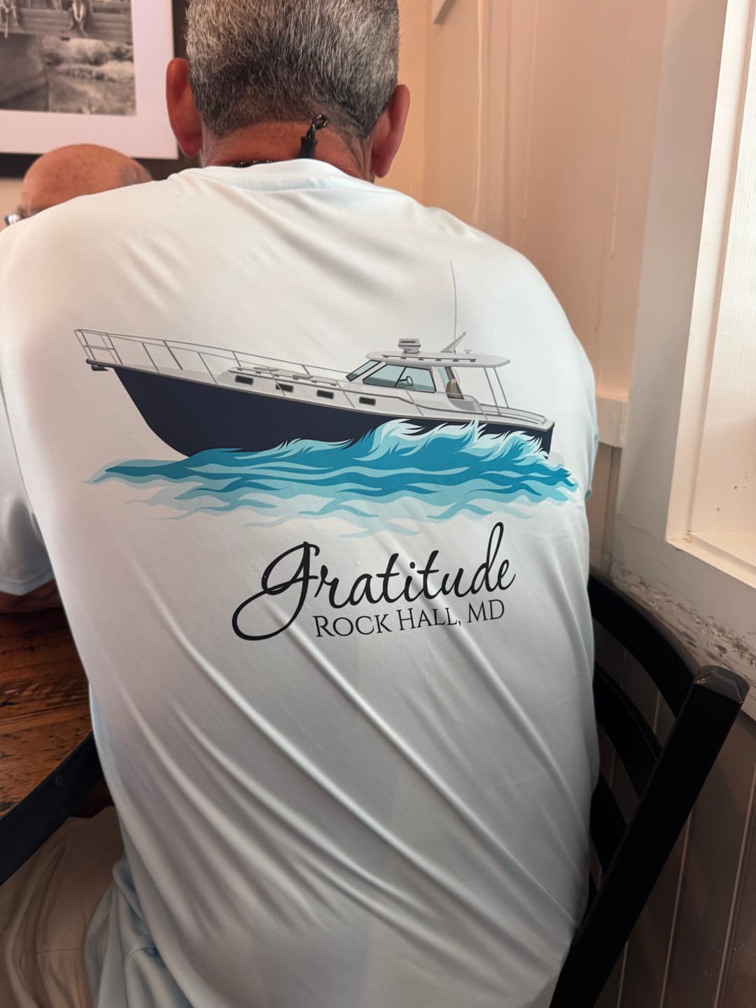 Customer photo review of Dri-Fit Custom Boat Shirts - Short Sleeve