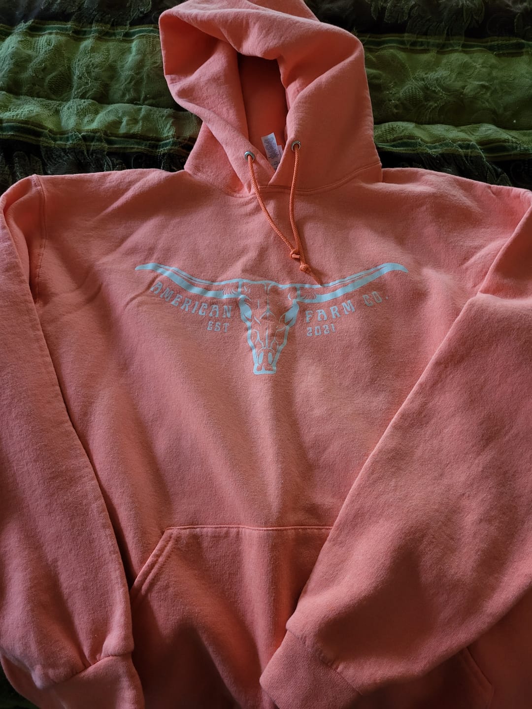 Customer photo review of Neon 'Skull Horns' Hoodie