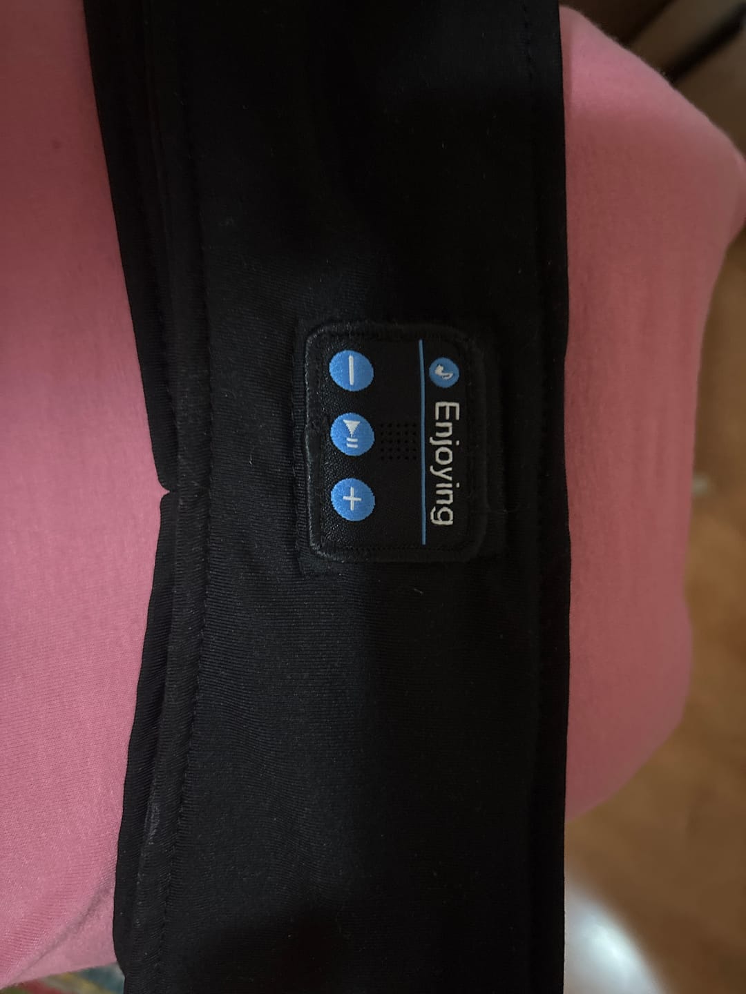 Customer photo review of Pannband med hörlurar (Trådlös/Bluetooth)