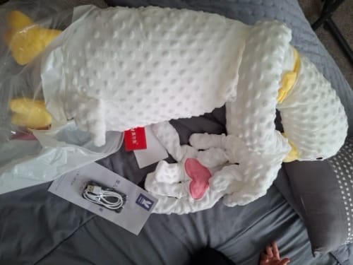 Customer photo review of Peluche abrazable con pulsaciones cálidas para bebé