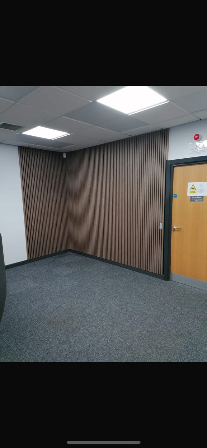 Customer photo review of Wooden Wall Panel | Walnut | Premium 3-sided Wood Veneer