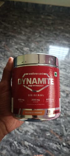 Customer photo review of Dynamite Pre-Workout | Valencia Orange - (210g, 15 Servings)