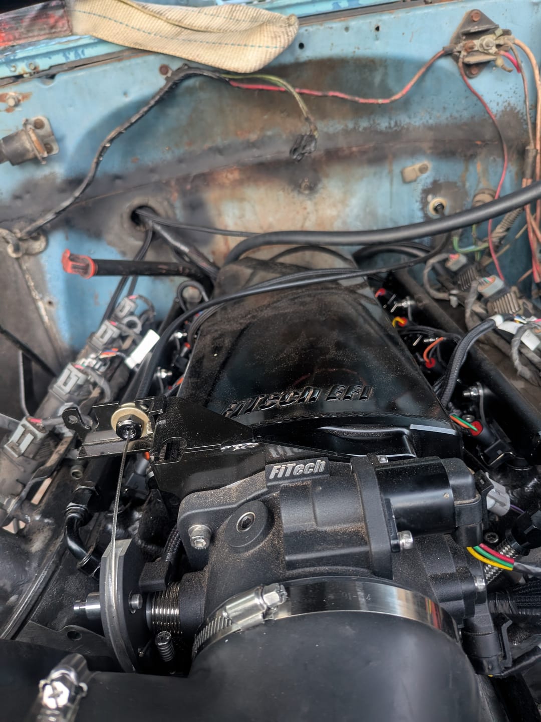 Customer photo review of Motion Raceworks 48" Throttle Cable w/ GM/Ford Pedal Attachment 18-141