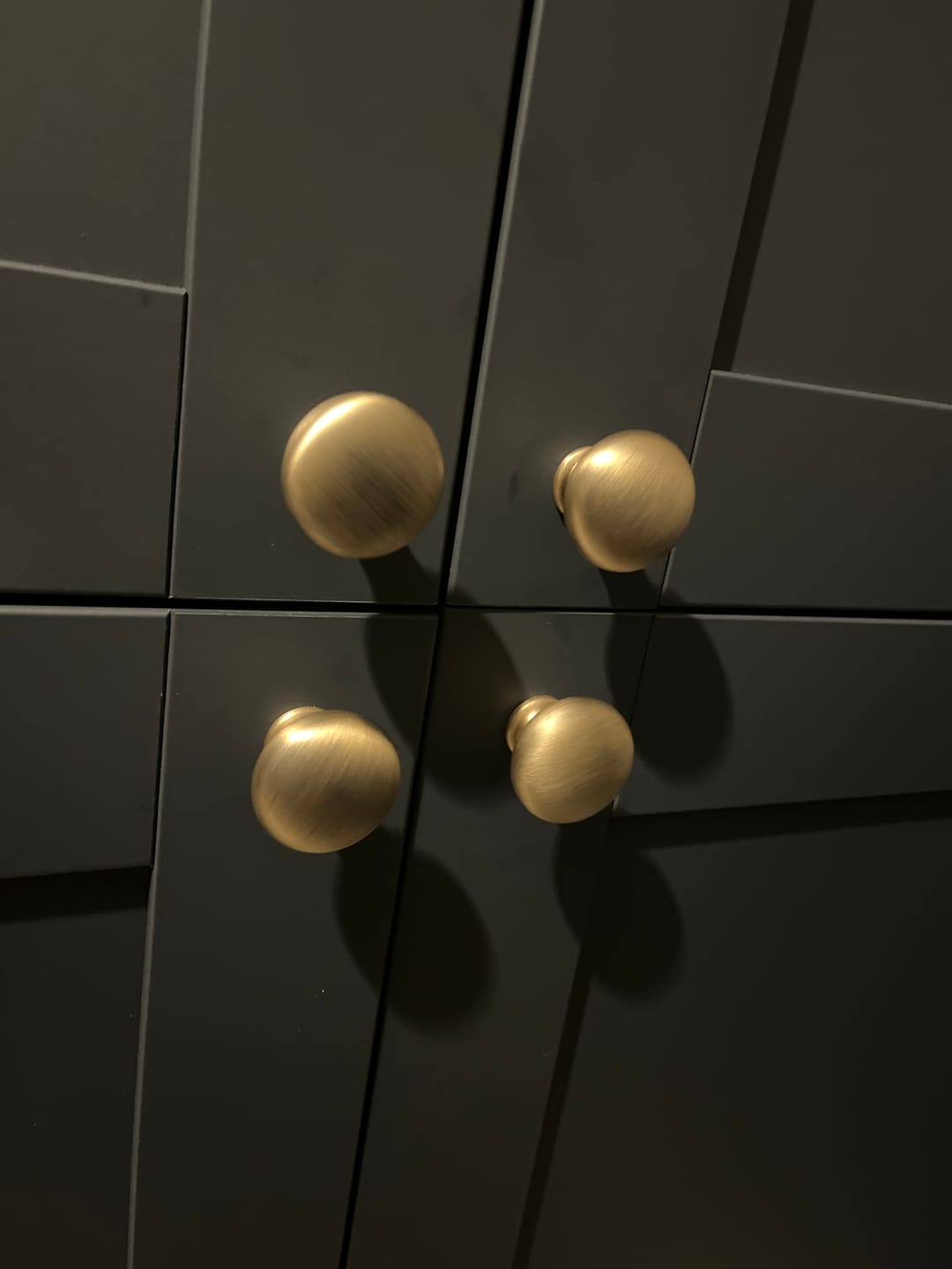 Customer photo review of Classic Aged Brushed Brass Cupboard Handles