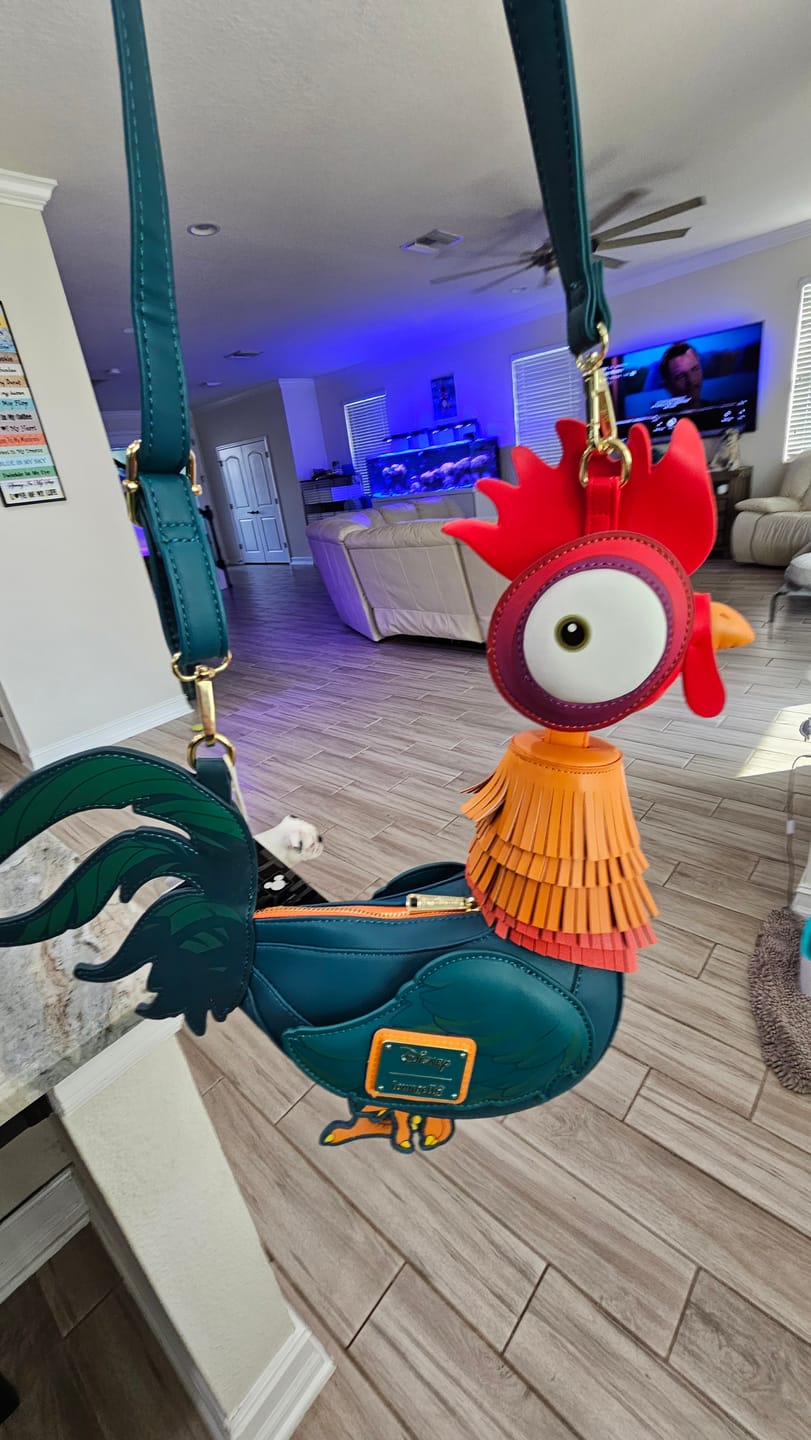Customer photo review of Loungefly Disney Moana Hei Hei Figural Crossbody Bag