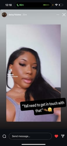 Customer photo review of Leather Halter (Black)