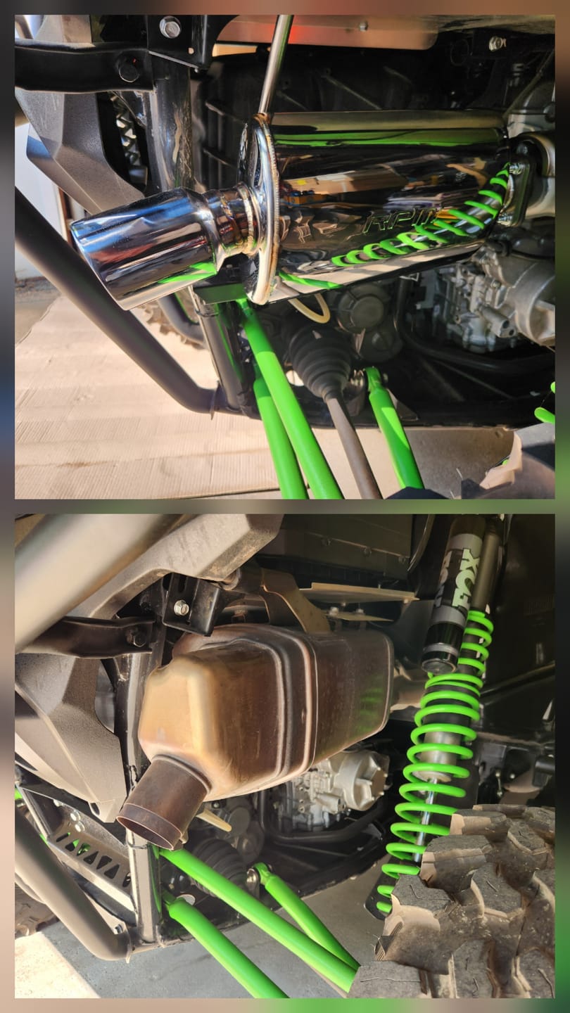 Customer photo review of RPM Teryx KRX 1000 Catless Slip On Sport Muffler KRF1000