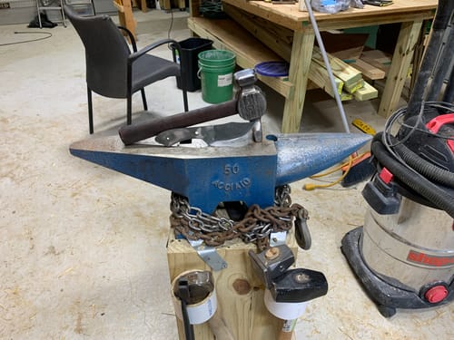 Customer photo review of Cross Peen Hammer for blacksmithing