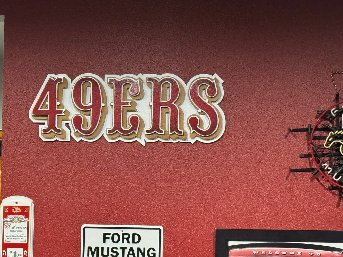 Customer photo review of San Francisco 49ers "1972-2004" 3D Vintage Metal Wall Art