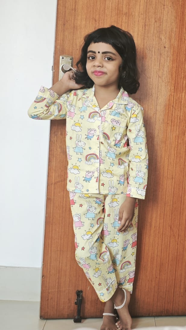 Customer photo review of Yellow Doodle Peppa Pig Night Suit