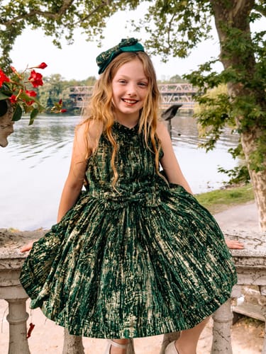 Customer photo review of Cute Baby Girl Beauty Pageant Dress Toddler Velvet Birthday Party Princess Dress