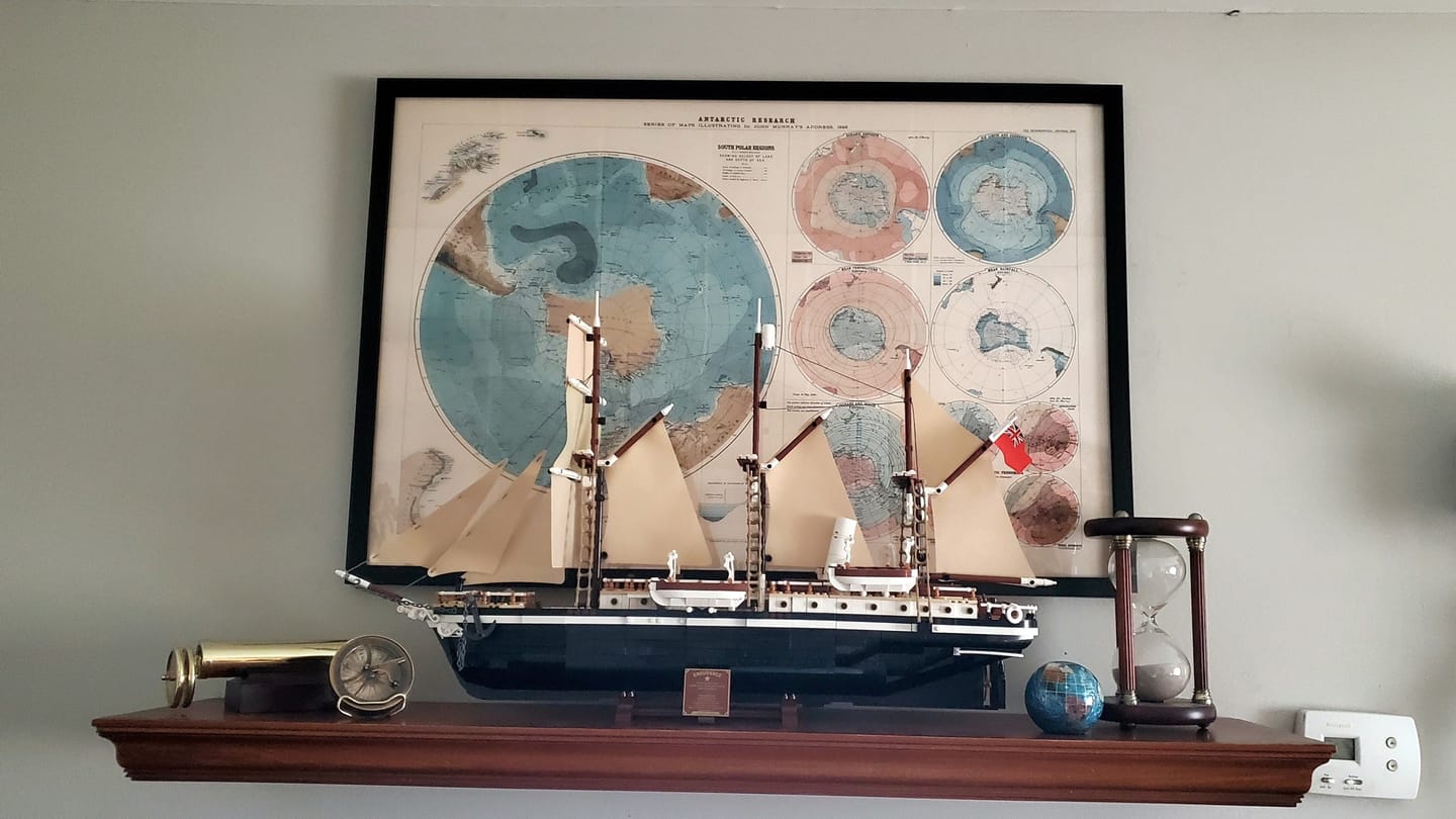 Customer photo review of Old Antarctica Research Map, 1894 - Geography Atlas And Explorer Map of the South Pole