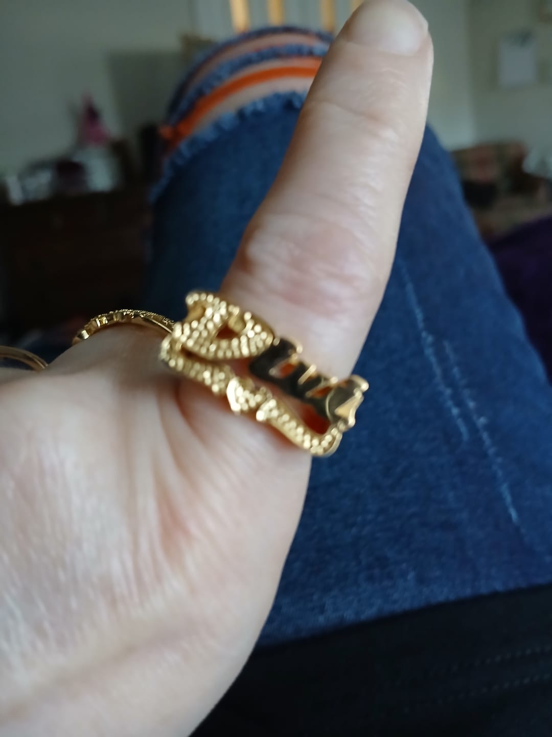 Customer photo review of Personalized Name Ring - Custom Name Ring