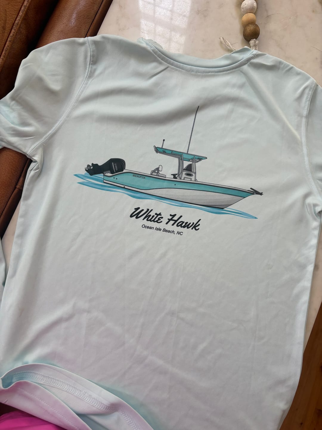 Customer photo review of Youth/Kids Dri-Fit Custom Boat Shirts