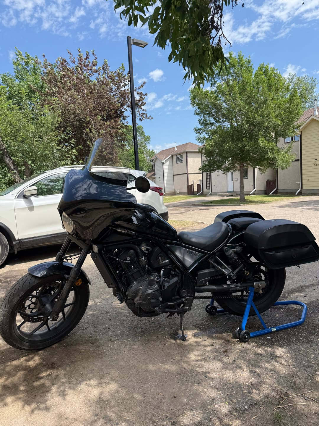 Customer photo review of 28L - Pantheon Medium Quick Mount Honda Rebel 1100 Motorcycle Saddlebags
