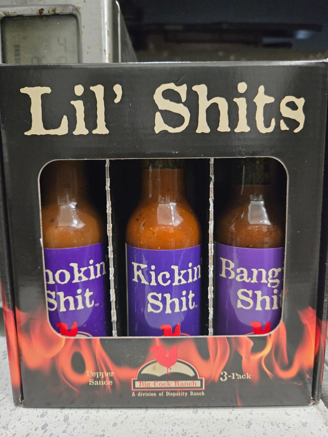 Customer photo review of Lil' Shits Pepper Sauces - Box of 3 Delicious sauces from Special Shit