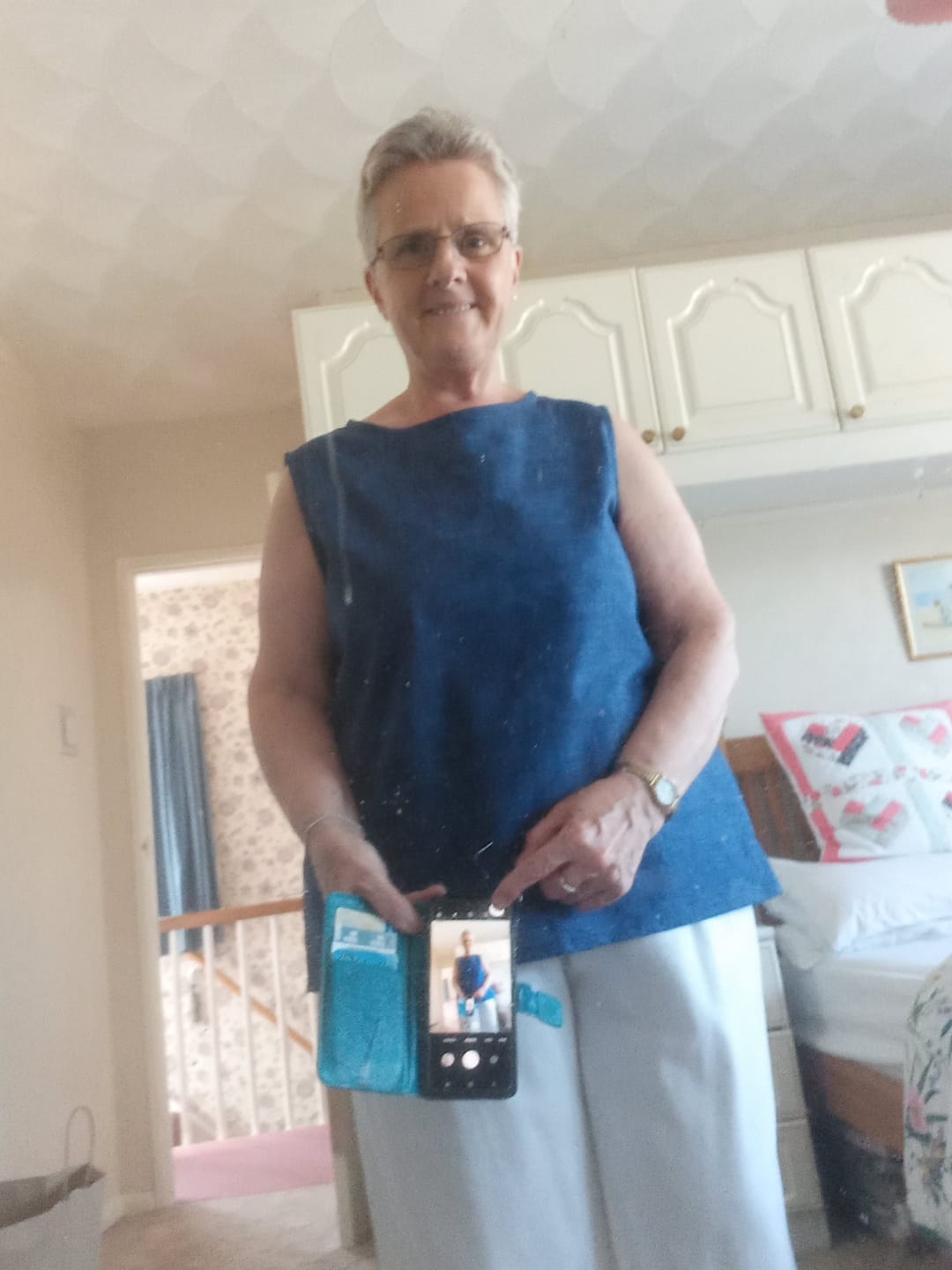 Customer photo review of Linen Textured Look Cotton Fabric