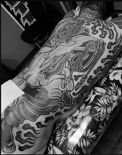 Customer photo review of Painless Tattoo Numbing Cream