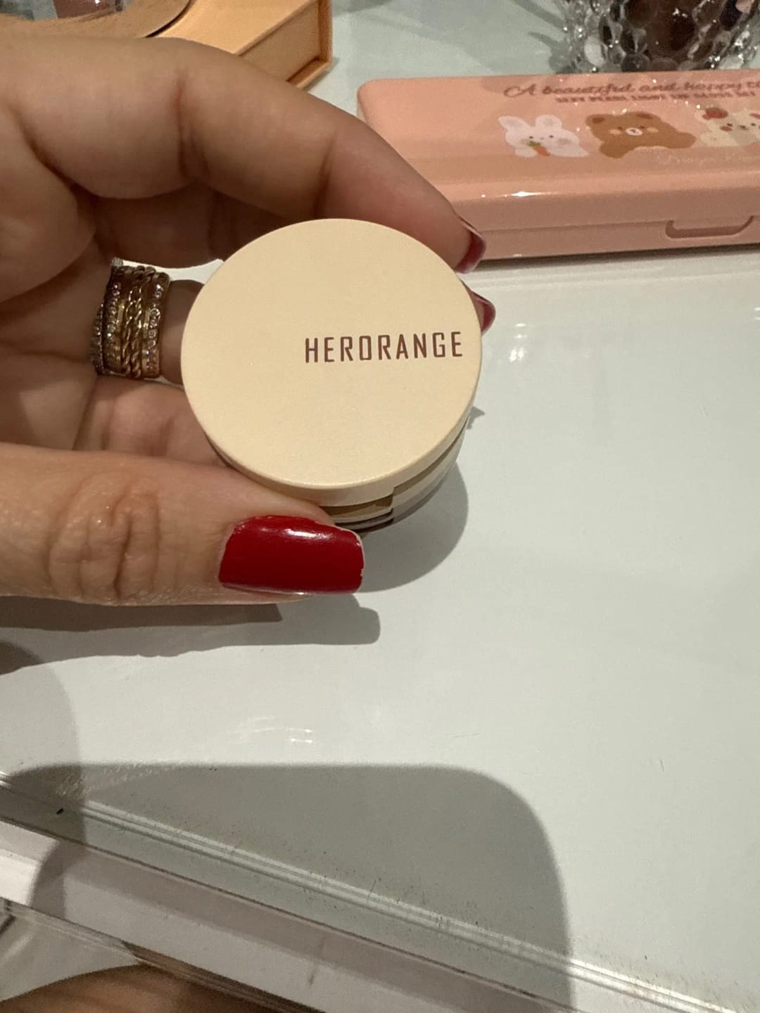Customer photo review of Matte Tri-Color Eye Shadow Palette — Champagne | KIMLUD