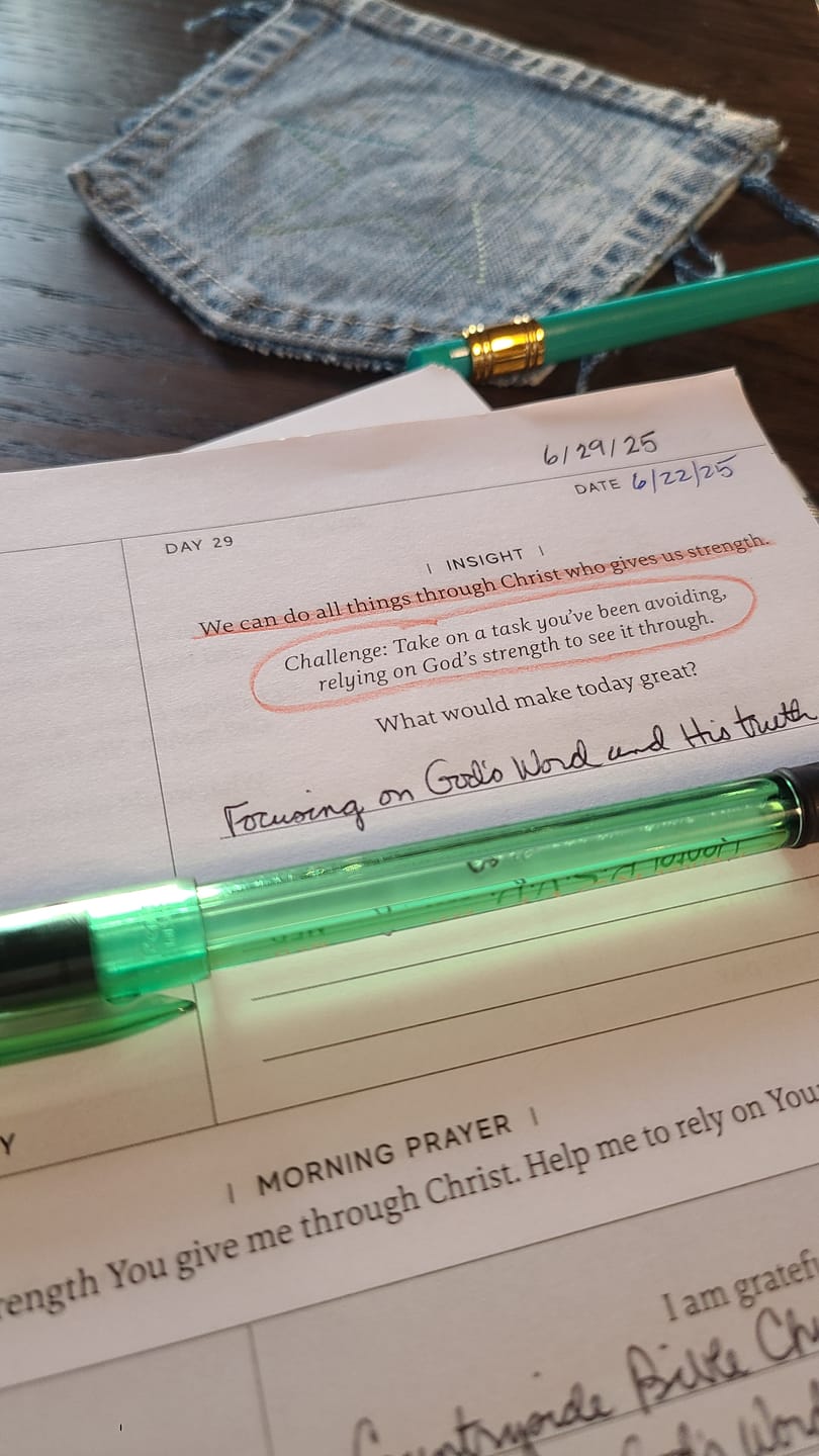 Customer photo review of Anchored In His Word: A 90 Day Devotional