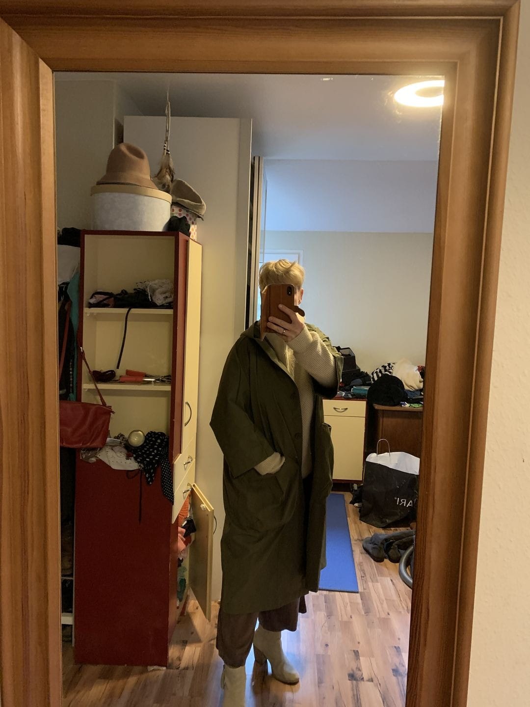 Customer photo review of Original Solid Hooded Trench Coats