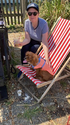 Customer photo review of Sunblock Dog T-Shirts