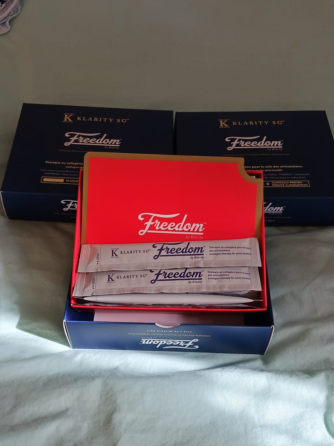 Customer photo review of Freedom by KlaritySGᵀᴹ - Medical Grade Bioactive Collagen Peptides to heal Joint pain