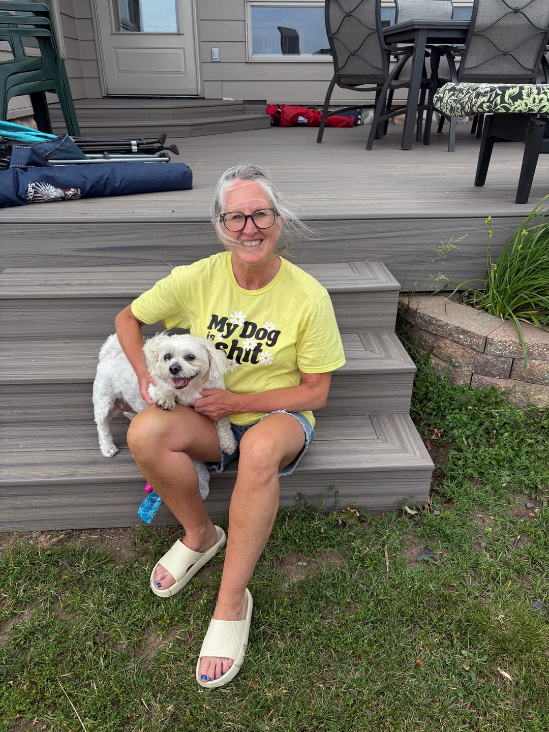 Customer photo review of My Dog (Front Print) (Adult Short Sleeve T-Shirt)