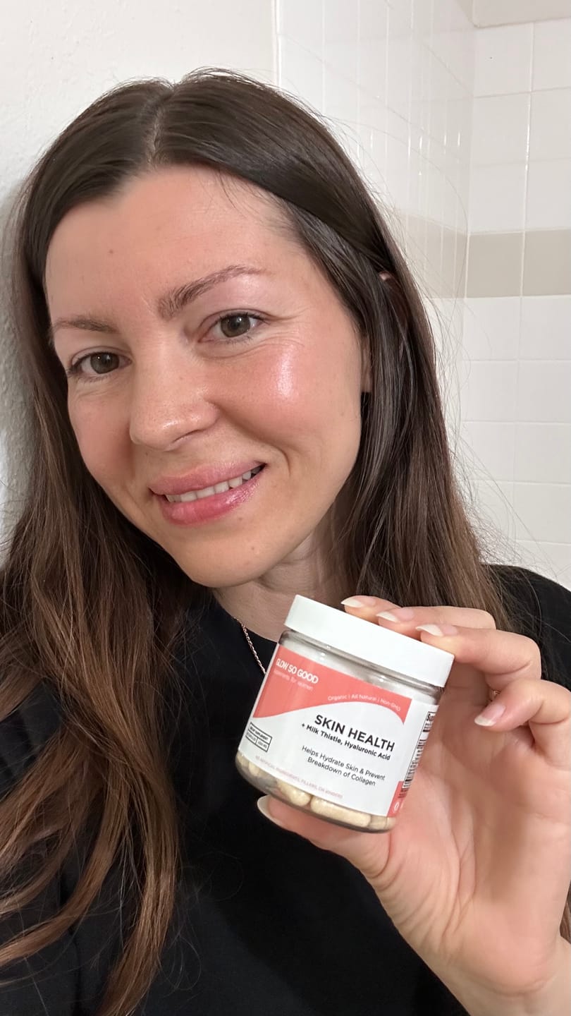 Customer photo review of SKIN HEALTH  with Milk Thistle + Hyaluronic Acid
