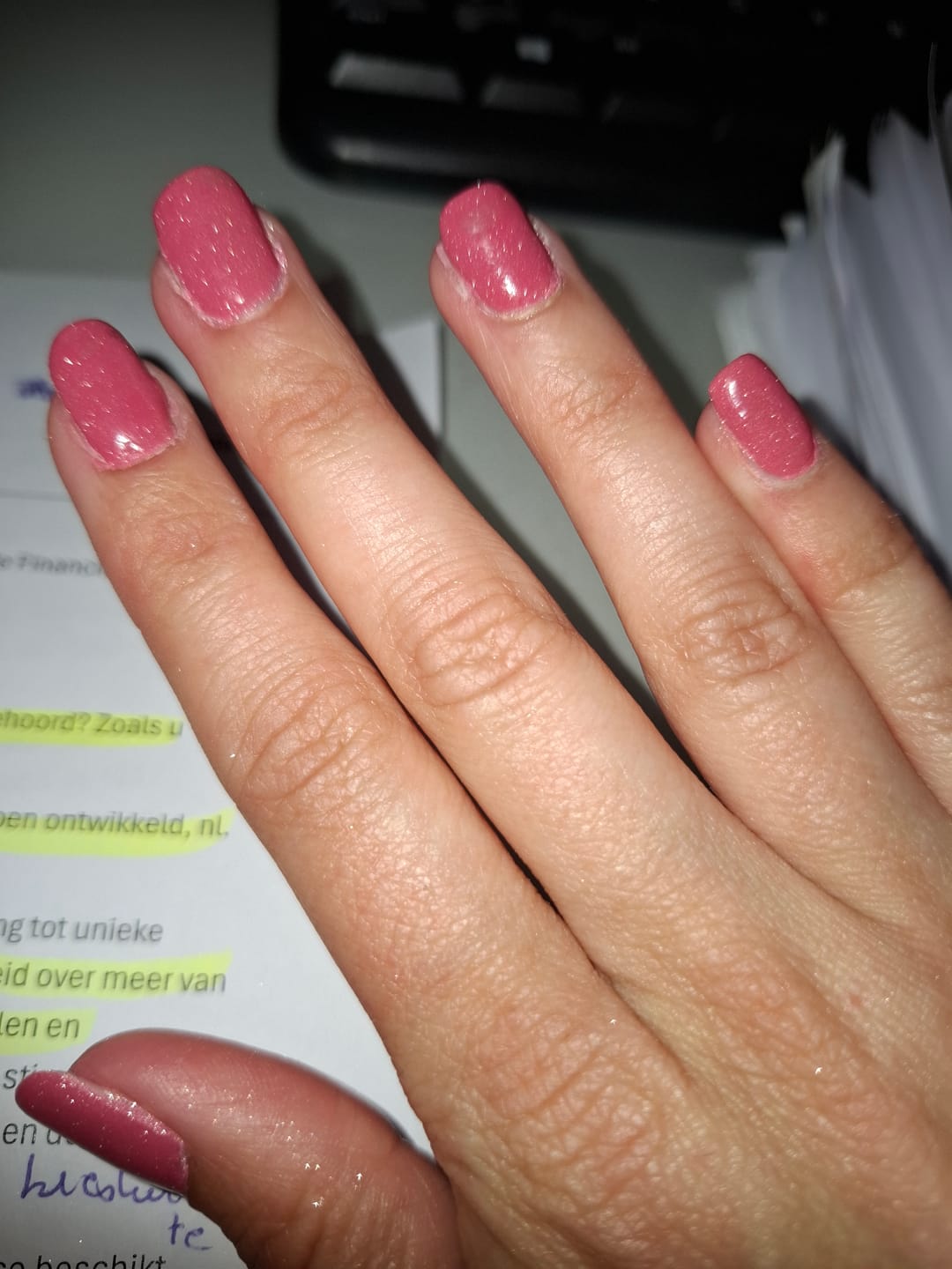 Customer photo review of Mocha Rose Dipping Powder