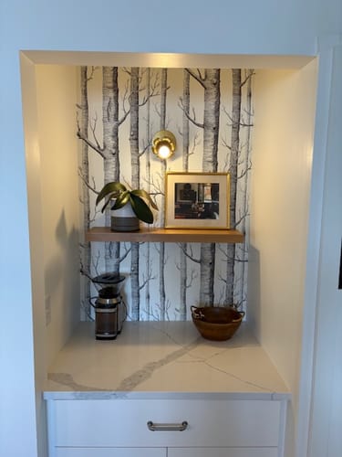 Customer photo review of White Oak Floating Shelves
