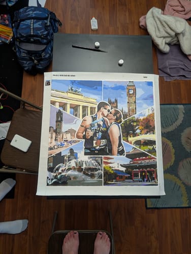 Customer photo review of Custom Paint By Numbers Kit - Upload Your Photo - Brush Set Included