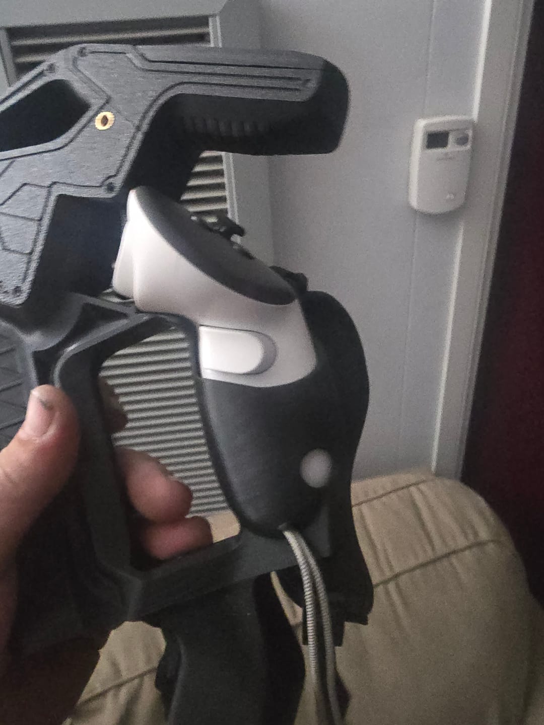Customer photo review of Enforcer Haptic Combo - Haptic Rifle Stock and Pistol Accessory with Force Feedback for Quest VR