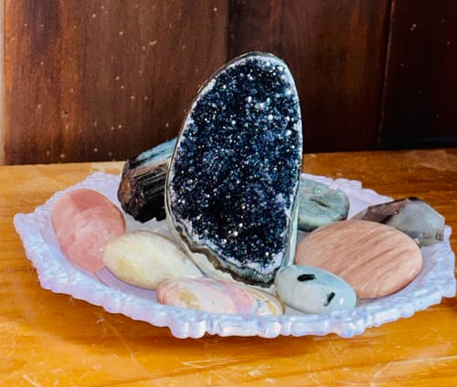 Customer photo review of Black Amethyst Cluster Cut Base #1