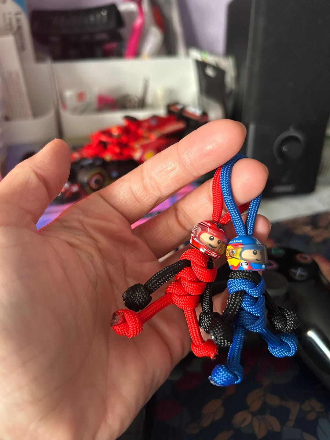 Customer photo review of Limited Edition Charles Lerclerc Racing Paracord Buddy Keychain