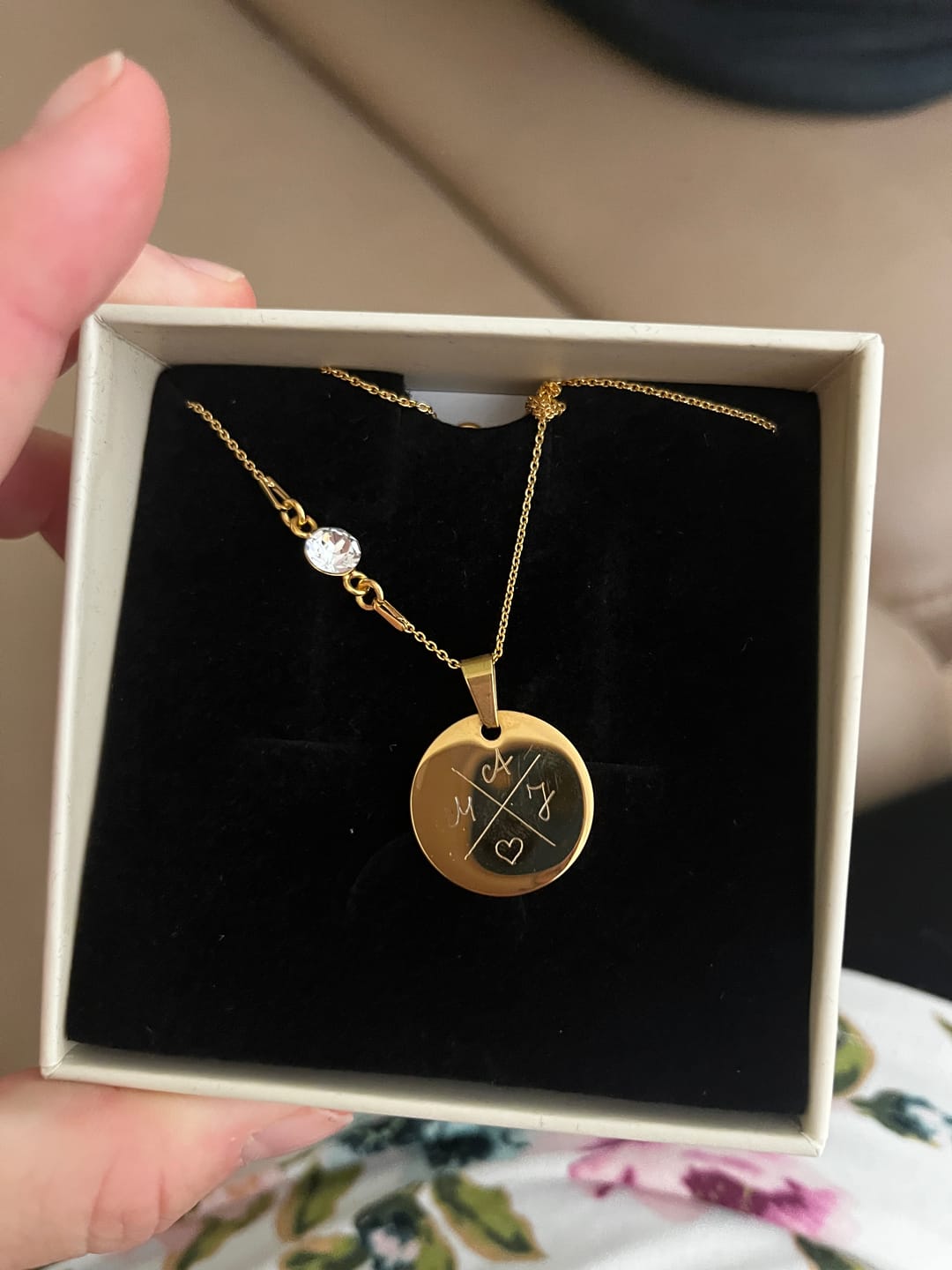 Customer photo review of Halskette Initialen