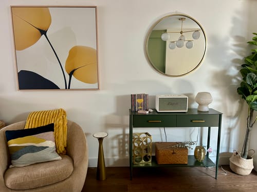 Customer photo review of Golden Leaves Canvas Art