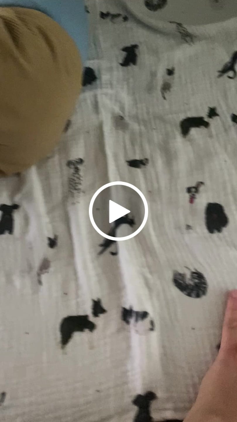 Customer video review of Muszlin babakendő -  Tappancsország előrendelés