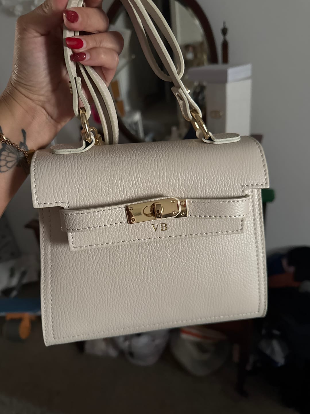 Customer photo review of Polly Top Handle Bag