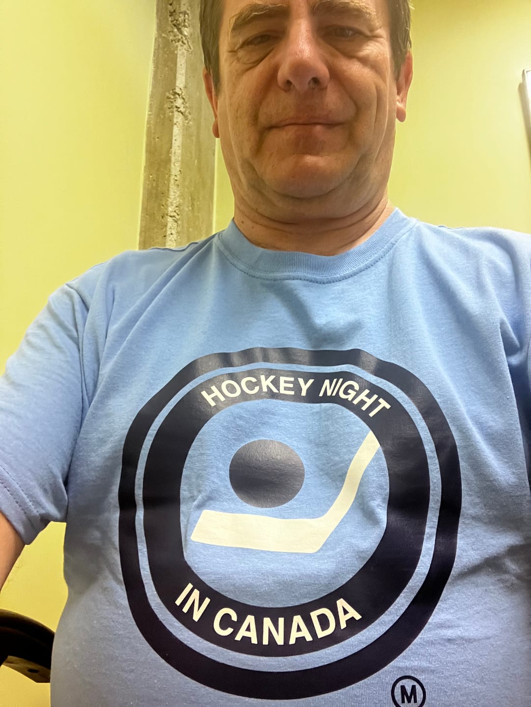 Customer photo review of Retro Hockey Night in Canada Mens T-shirt
